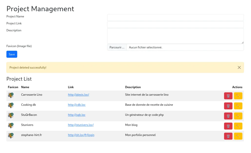 Screenshot de StuProjectManager
